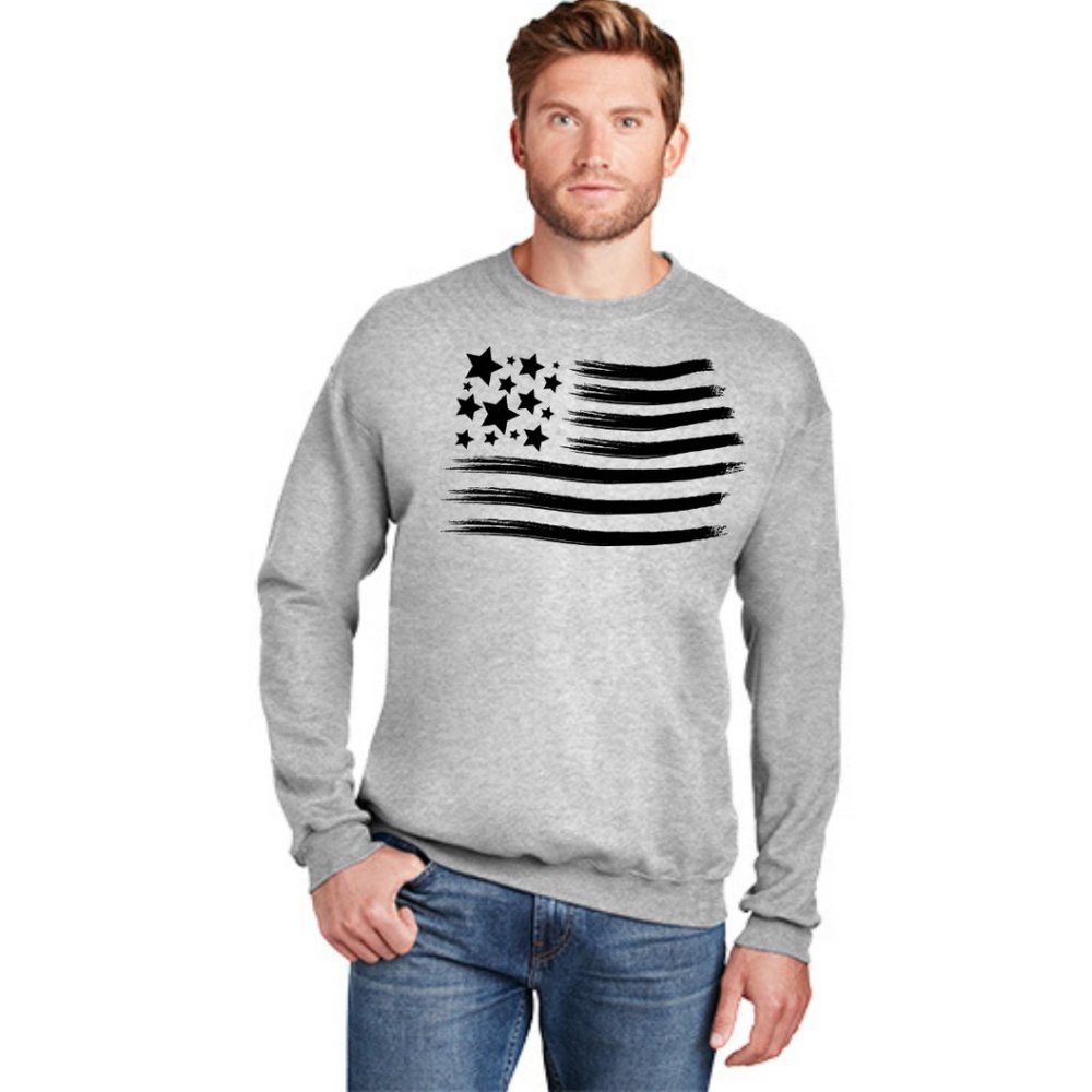 Distressed American Flag Sweatshirt